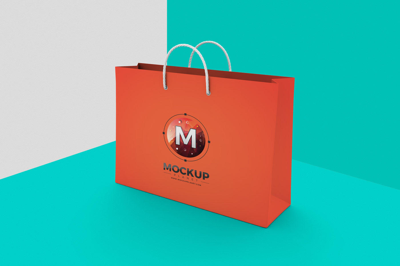 Shopping Bag Mockup on Texture Background - Awesome Mockups