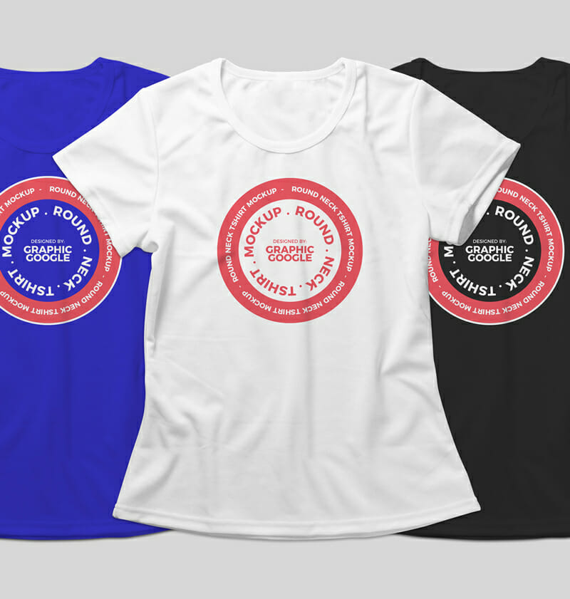 Download Round Neck T-Shirt Mockup For Apparel Branding | Awesome Mockups