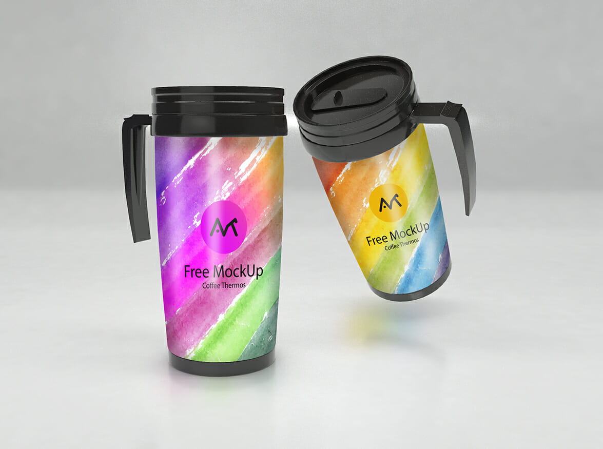 Download Thermos Mockup with Handle | Awesome Mockups